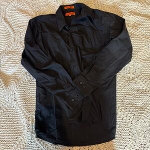 Black Long Sleeve Button-Up Shirt